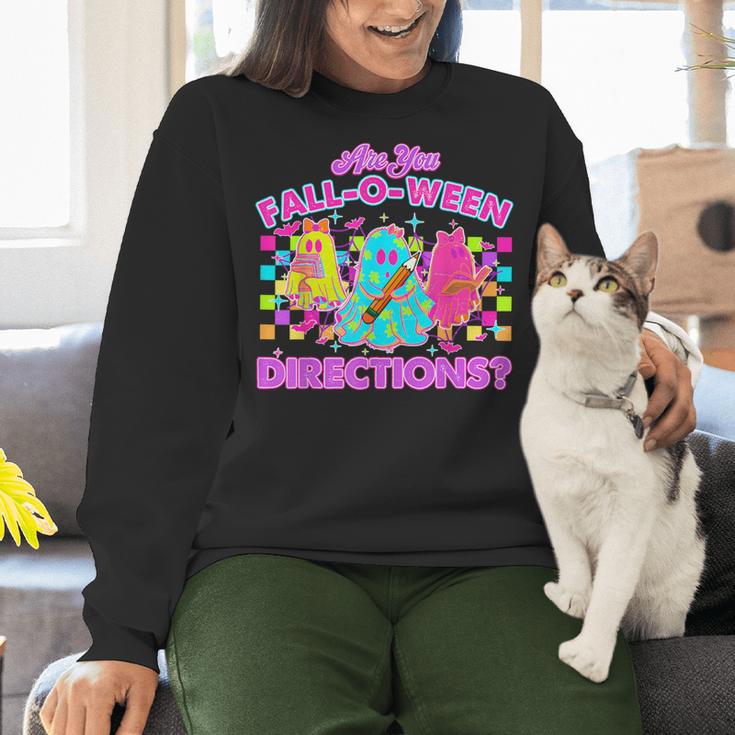 Are You Fall-O-Ween Directions Teacher Ghost Halloween Women Crewneck Sweatshirt, gift for family, gift for coworker Are You Fall-O-Ween Directions Teacher Ghost Halloween Women Crewneck Sweatshirt, gift for family, gift for coworker