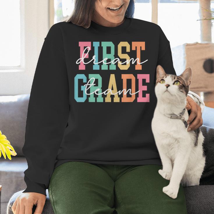 First Grade Dream Team Back To School 1st Grade Teacher Women Crewneck Sweatshirt, First Grade Teacher Sweatshirts, gift for family, gift for coworker