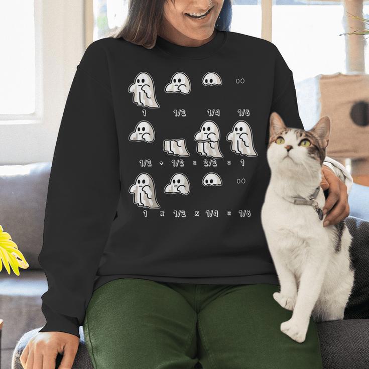 Fractions Math Teacher Ghost Math Halloween Humorous Women Crewneck Sweatshirt, gift for family, gift for coworker Fractions Math Teacher Ghost Math Halloween Humorous Women Crewneck Sweatshirt, gift for family, gift for coworker