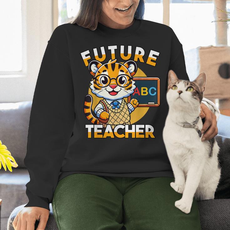 Future Teacher Graphic For Boys Inspiring Young Minds Women Crewneck Sweatshirt, Future Teacher Sweatshirts, gift for family, gift for coworker