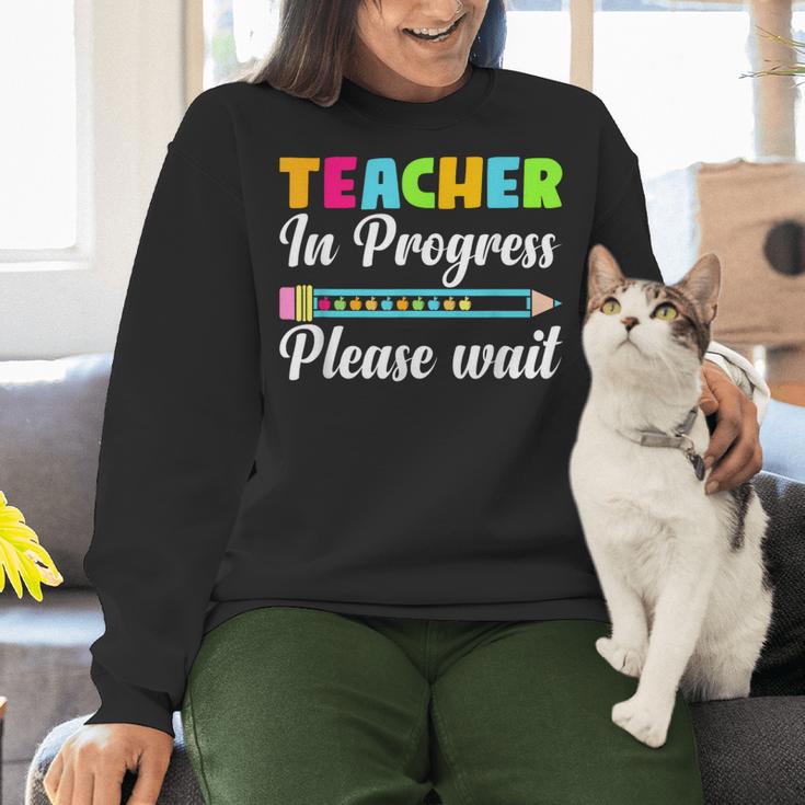 Future Teacher Cool Teacher In Progress Please Wait Women Crewneck Sweatshirt, Future Teacher Sweatshirts, gift for family, gift for coworker Future Teacher Cool Teacher In Progress Please Wait Women Crewneck Sweatshirt, Future Teacher Sweatshirts, gift for family, gift for coworker