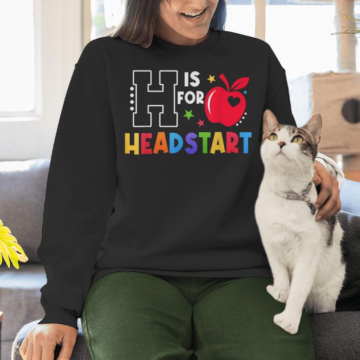 H Is For Head Start Teacher First Day Of School Tee Women Crewneck Sweatshirt, gift for family, gift for coworker H Is For Head Start Teacher First Day Of School Tee Women Crewneck Sweatshirt, gift for family, gift for coworker
