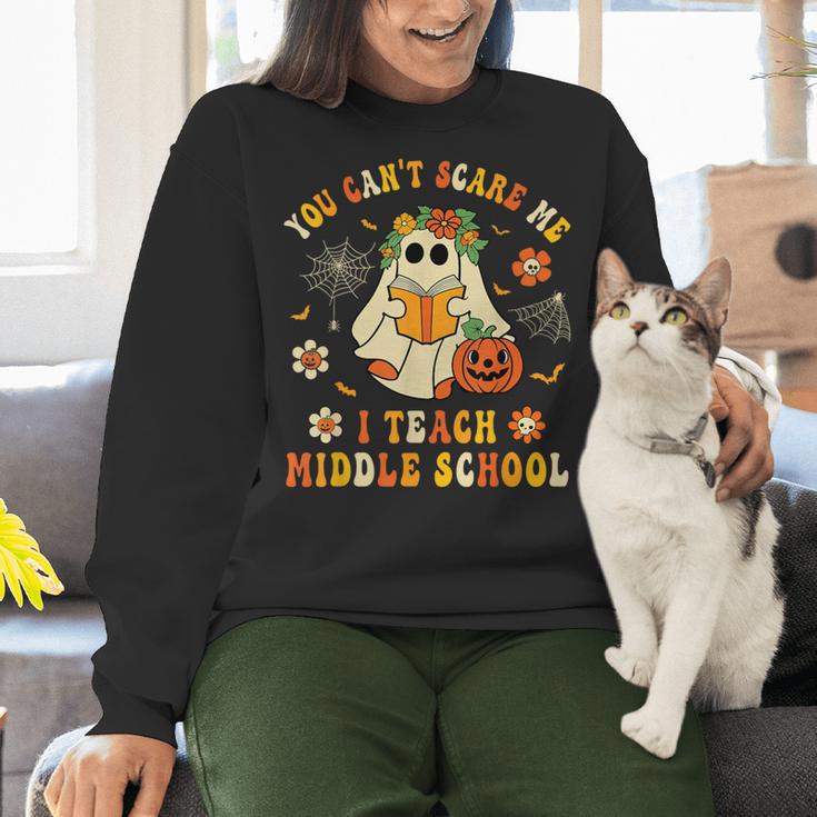 Halloween You Can't Scare Me I Teach Middle School Teacher Women Crewneck Sweatshirt, gift for family, gift for coworker Halloween You Can't Scare Me I Teach Middle School Teacher Women Crewneck Sweatshirt, gift for family, gift for coworker