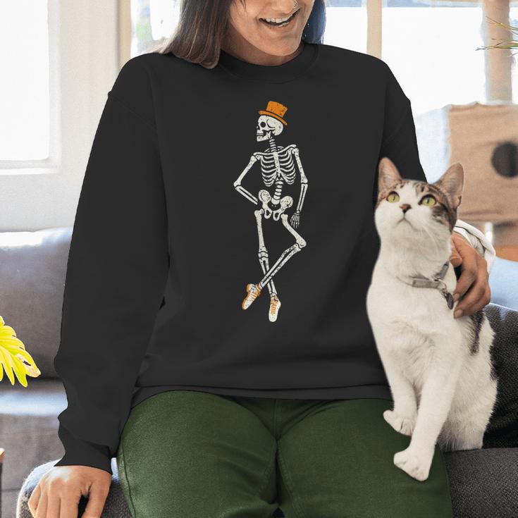 Halloween Skeleton Tap Dance Ballet Dance Teacher Women Crewneck Sweatshirt, gift for family, gift for coworker Halloween Skeleton Tap Dance Ballet Dance Teacher Women Crewneck Sweatshirt, gift for family, gift for coworker