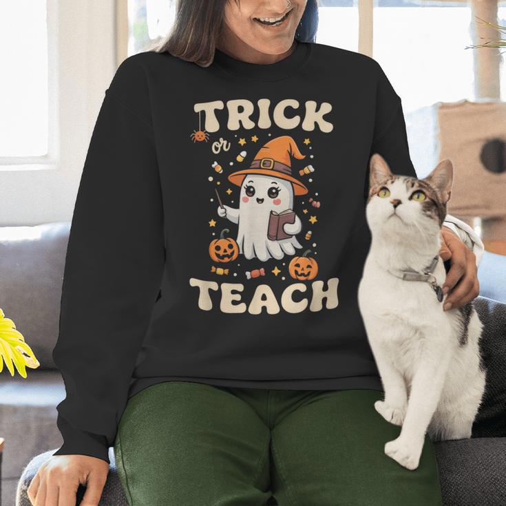 Halloween Teacher Shirts Women School Trick Or Teach Groovy Women Crewneck Sweatshirt, Groovy Teacher Sweatshirts, gift for family, gift for coworker Halloween Teacher Shirts Women School Trick Or Teach Groovy Women Crewneck Sweatshirt, Groovy Teacher Sweatshirts, gift for family, gift for coworker