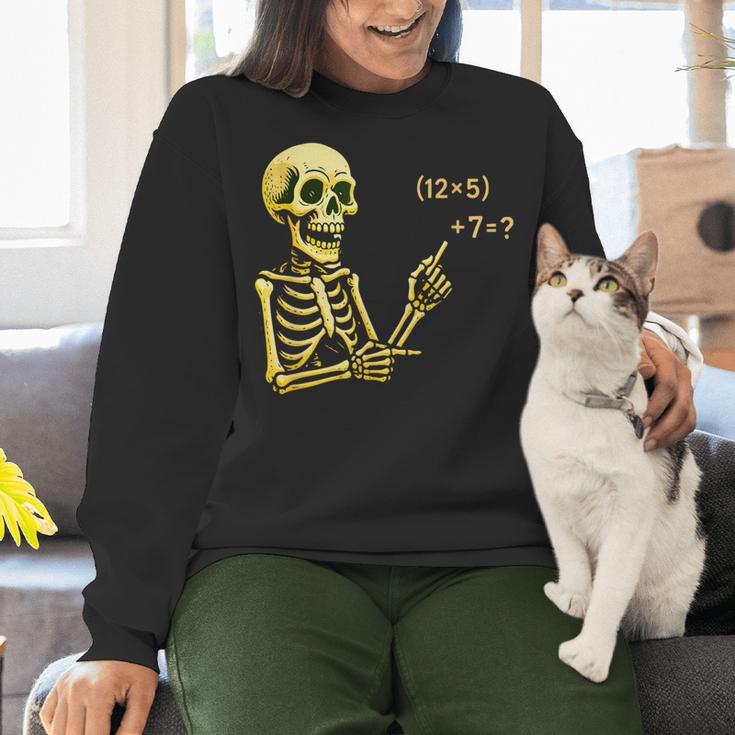 Halloween Teacher Six Seven 6 7 Skeleton Spooky Costume Women Crewneck Sweatshirt, gift for family, gift for coworker Halloween Teacher Six Seven 6 7 Skeleton Spooky Costume Women Crewneck Sweatshirt, gift for family, gift for coworker