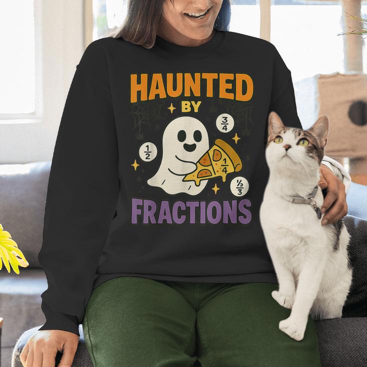 Haunted By Fractions Math Halloween Teacher Women Crewneck Sweatshirt, gift for family, gift for coworker Haunted By Fractions Math Halloween Teacher Women Crewneck Sweatshirt, gift for family, gift for coworker