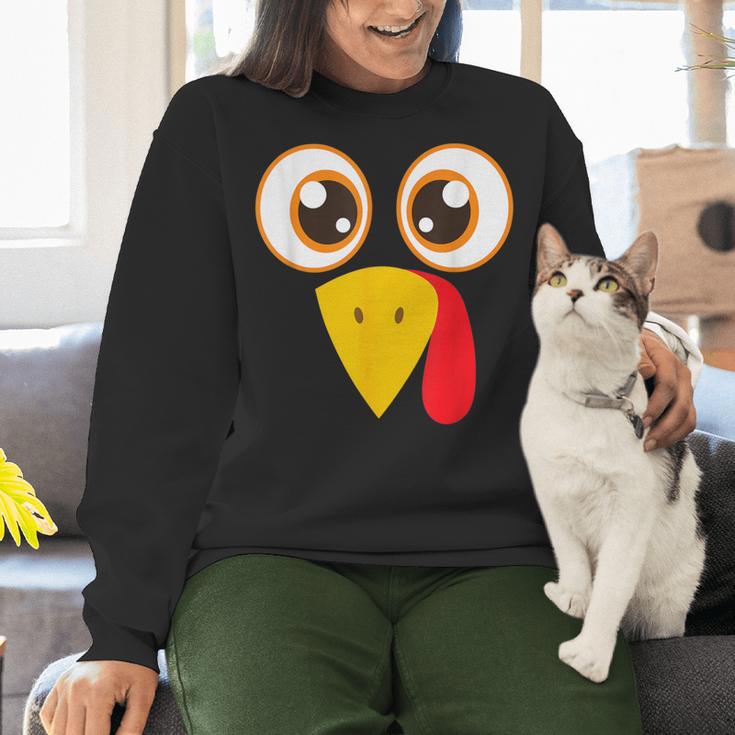 Hilarious Turkey Halloween Thanksgiving Teacher Nurse Women Crewneck Sweatshirt, gift for family, gift for coworker