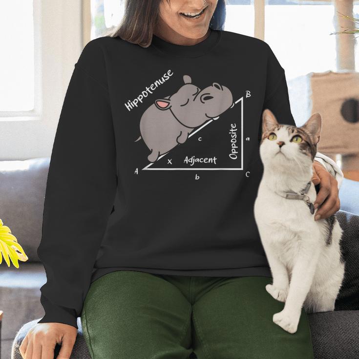 Hippotenuse Hippo Angle Function Hypotenuse Math Teacher Women Crewneck Sweatshirt, gift for family, gift for coworker Hippotenuse Hippo Angle Function Hypotenuse Math Teacher Women Crewneck Sweatshirt, gift for family, gift for coworker