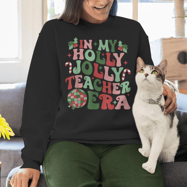 In My Holly Xmas Jolly Teacher Era Teacher Vibes Christmas For Men Women Kids Women Crewneck Sweatshirt, gift for family, gift for coworker In My Holly Xmas Jolly Teacher Era Teacher Vibes Christmas For Men Women Kids Women Crewneck Sweatshirt, gift for family, gift for coworker