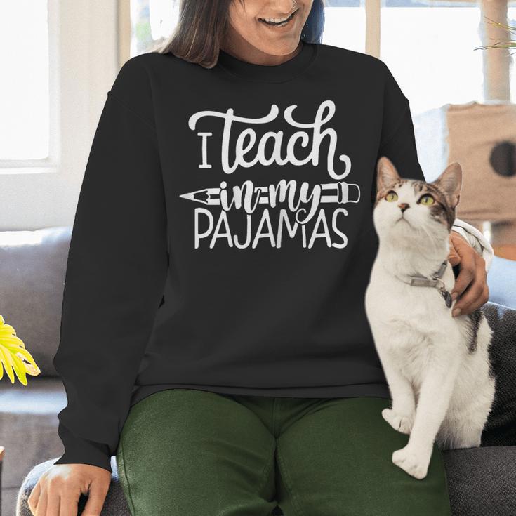 Homeschool Mom Teacher I Teach In My Pajamas For Women Women Crewneck Sweatshirt, gift for family, gift for coworker Homeschool Mom Teacher I Teach In My Pajamas For Women Women Crewneck Sweatshirt, gift for family, gift for coworker