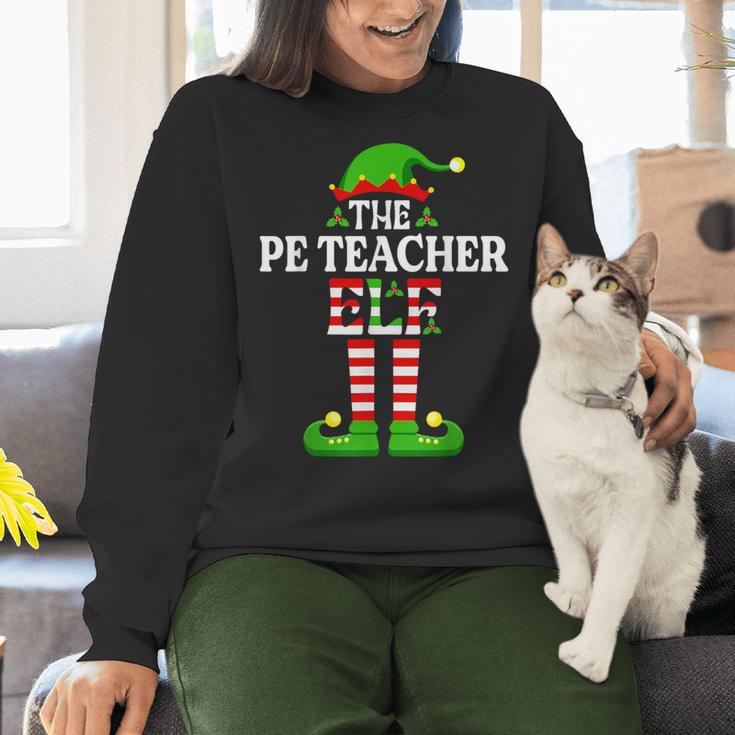 I'm The PE Teacher Elf Christmas Family Matching Women Crewneck Sweatshirt, Pe Teacher Sweatshirts, gift for family, gift for coworker