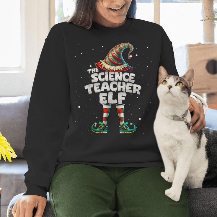 I'm The Science Teacher Elf Family Matching Group Christmas Women Crewneck Sweatshirt, Science Teacher Sweatshirts, gift for family, gift for coworker
