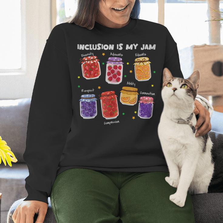 Inclusion Is My Jam Special Education Teacher Para Autism Women Crewneck Sweatshirt, gift for family, gift for coworker Inclusion Is My Jam Special Education Teacher Para Autism Women Crewneck Sweatshirt, gift for family, gift for coworker
