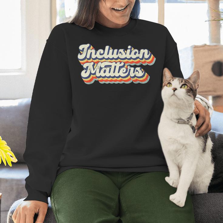 Inclusion Matters Special Education Sped Teacher Vintage Women Crewneck Sweatshirt, gift for family, gift for coworker Inclusion Matters Special Education Sped Teacher Vintage Women Crewneck Sweatshirt, gift for family, gift for coworker