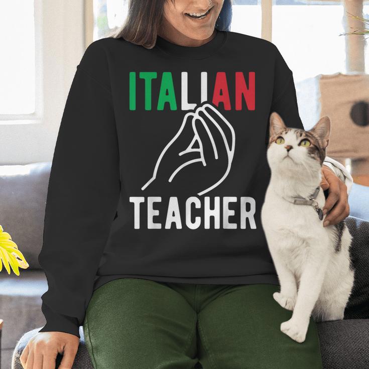Italian Teacher Italy Italia Back To School First Day Women Crewneck Sweatshirt, gift for family, gift for coworker Italian Teacher Italy Italia Back To School First Day Women Crewneck Sweatshirt, gift for family, gift for coworker