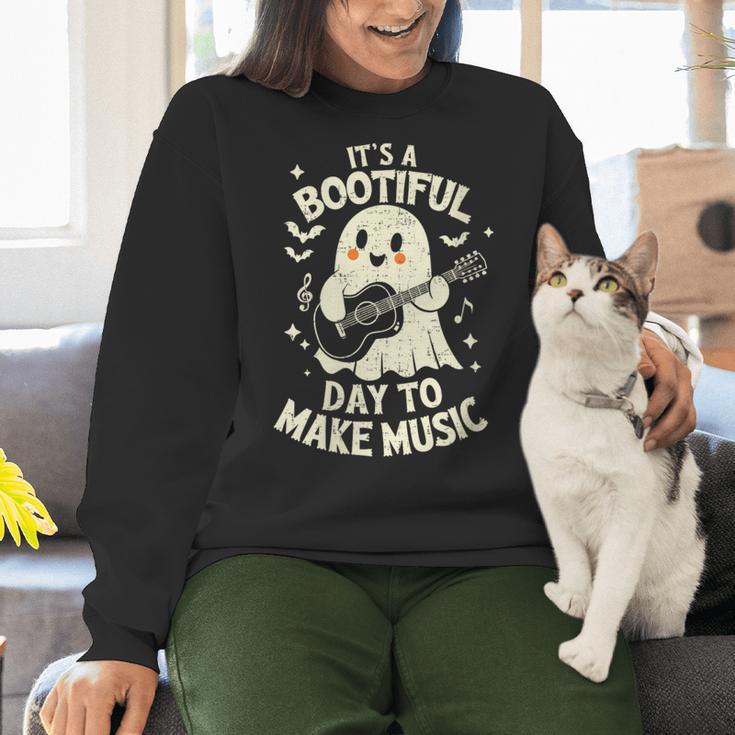 It's A Bootiful Day To Make Music Halloween Music Teacher Women Crewneck Sweatshirt, gift for family, gift for coworker It's A Bootiful Day To Make Music Halloween Music Teacher Women Crewneck Sweatshirt, gift for family, gift for coworker