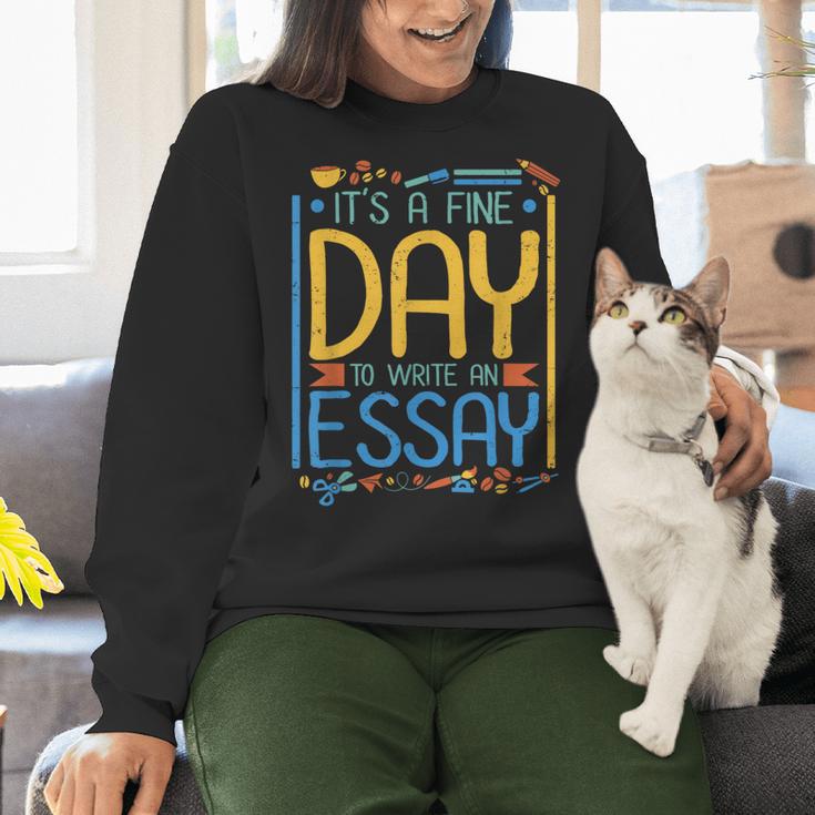 It's A Fine Day To Write An Essay Class English Teacher Women Crewneck Sweatshirt, English Teacher Sweatshirts, gift for family, gift for coworker It's A Fine Day To Write An Essay Class English Teacher Women Crewneck Sweatshirt, English Teacher Sweatshirts, gift for family, gift for coworker