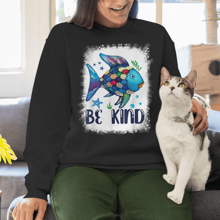 Be Kind Rainbow Fish Teacher Life Back To School Teaching Men Women Women Crewneck Sweatshirt, gift for family, gift for coworker Be Kind Rainbow Fish Teacher Life Back To School Teaching Men Women Women Crewneck Sweatshirt, gift for family, gift for coworker
