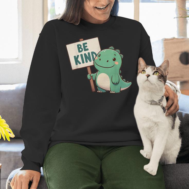 Be Kind Teacher Anti-Bullying Dino Kindness Women Men Boys Women Crewneck Sweatshirt, gift for family, gift for coworker