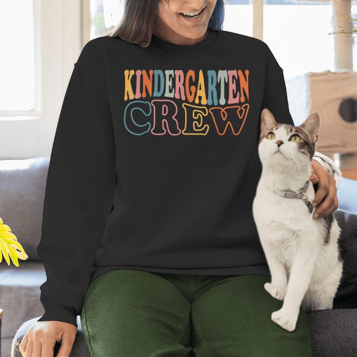 Kinder Crew Kindergarten Teacher First 1st Day Of School Women Crewneck Sweatshirt, gift for family, gift for coworker