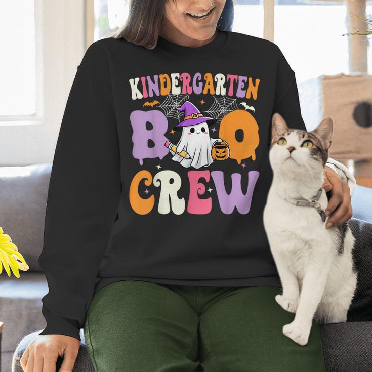 Kindergarten Boo Crew Spooky Kindergarten Halloween Teacher Women Crewneck Sweatshirt, gift for family, gift for coworker Kindergarten Boo Crew Spooky Kindergarten Halloween Teacher Women Crewneck Sweatshirt, gift for family, gift for coworker