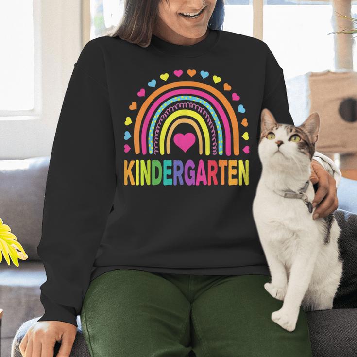 Kindergarten Rainbow Girls Boys Teacher Team Kinder Squad Women Crewneck Sweatshirt, gift for family, gift for coworker Kindergarten Rainbow Girls Boys Teacher Team Kinder Squad Women Crewneck Sweatshirt, gift for family, gift for coworker