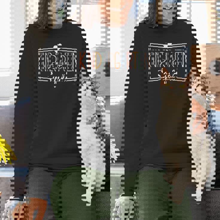 Kindergarten Squad Teachers Kids Kindergarten Back To School Women Crewneck Sweatshirt, gift for family, gift for coworker