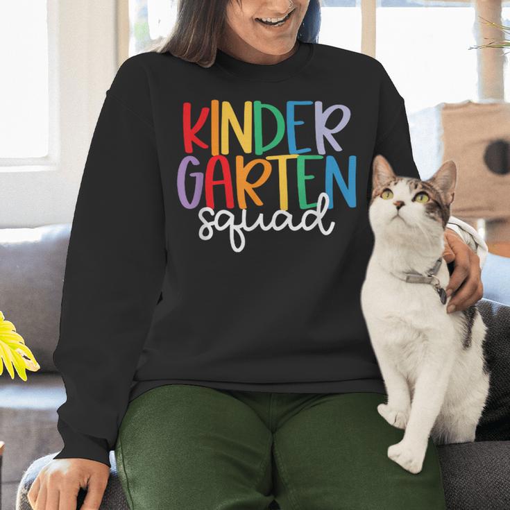Kindergarten Squad Team Crew Teacher Back To School Women Crewneck Sweatshirt, gift for family, gift for coworker Kindergarten Squad Team Crew Teacher Back To School Women Crewneck Sweatshirt, gift for family, gift for coworker
