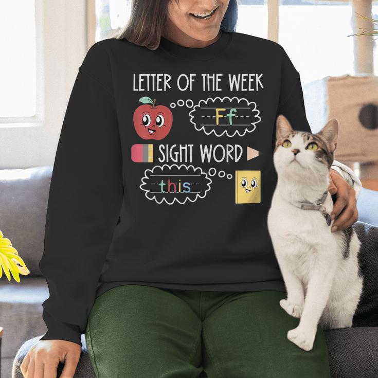 Letter Of The Week Ff Sight Word Teacher Squad Women Crewneck Sweatshirt, gift for family, gift for coworker