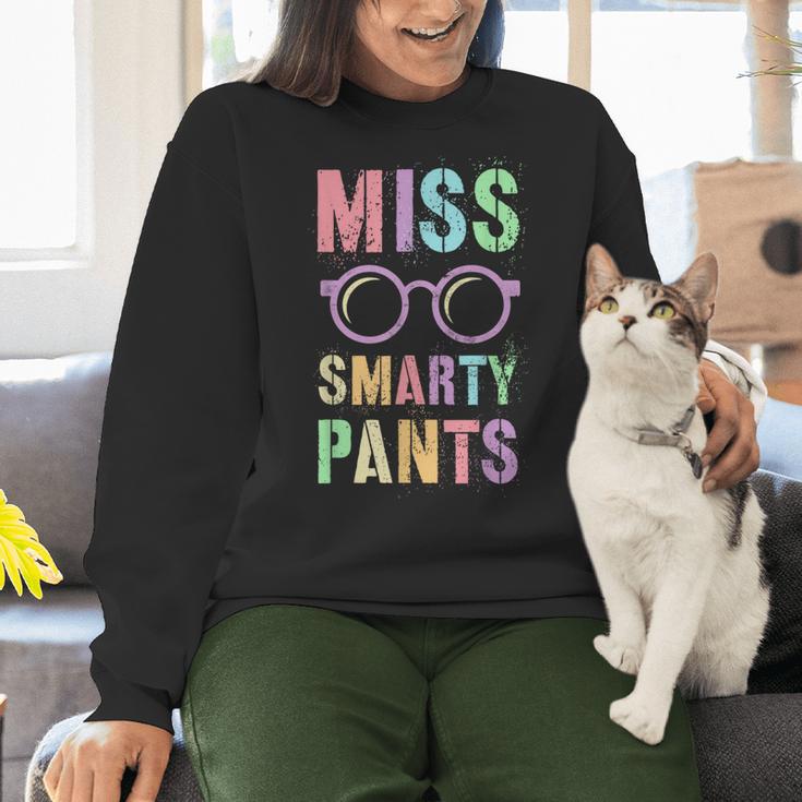 Little MISS SMARTY PANTS School Grad Teacher Last Day Women Crewneck Sweatshirt, gift for family, gift for coworker Little MISS SMARTY PANTS School Grad Teacher Last Day Women Crewneck Sweatshirt, gift for family, gift for coworker