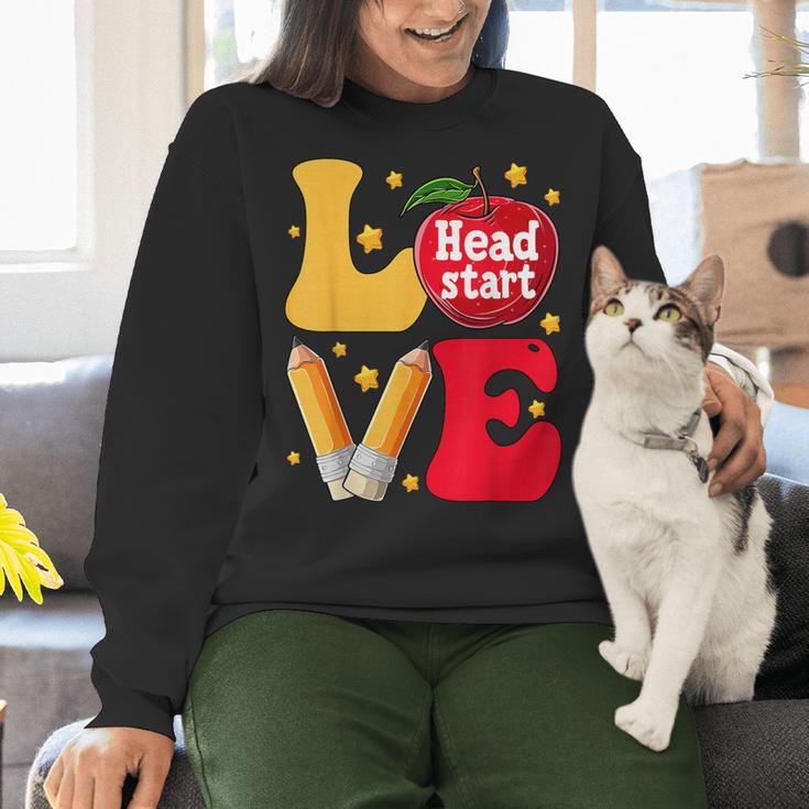 Love Headstart Head Start Teachers First Day Of School Women Crewneck Sweatshirt, gift for family, gift for coworker Love Headstart Head Start Teachers First Day Of School Women Crewneck Sweatshirt, gift for family, gift for coworker