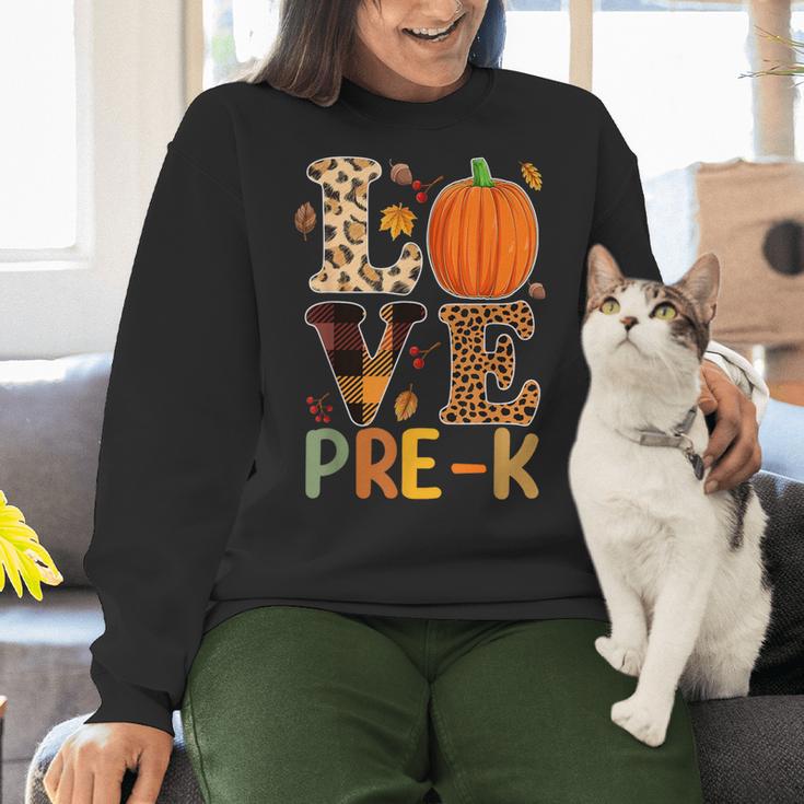 Love Pre-k Teacher Shirts Autumn Fall Pumpkin Fall Leopard Women Crewneck Sweatshirt, gift for family, gift for coworker Love Pre-k Teacher Shirts Autumn Fall Pumpkin Fall Leopard Women Crewneck Sweatshirt, gift for family, gift for coworker