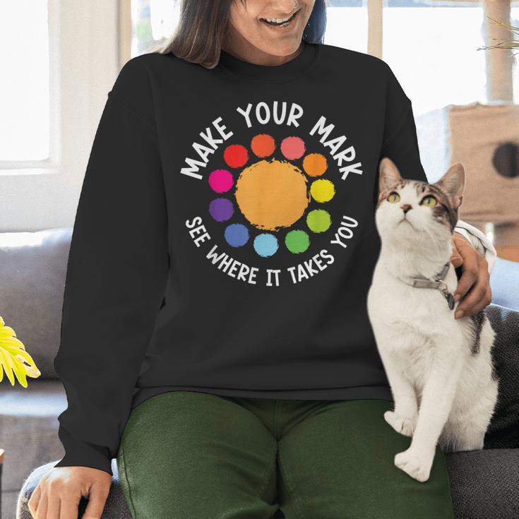 Make Your Mark For a International Dot Day Teacher Dot Lover Women Crewneck Sweatshirt, gift for family, gift for coworker