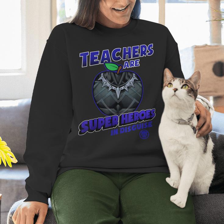 Marvel Teachers Are Super Heroes In Disguise Panther Women Crewneck Sweatshirt, gift for family, gift for coworker