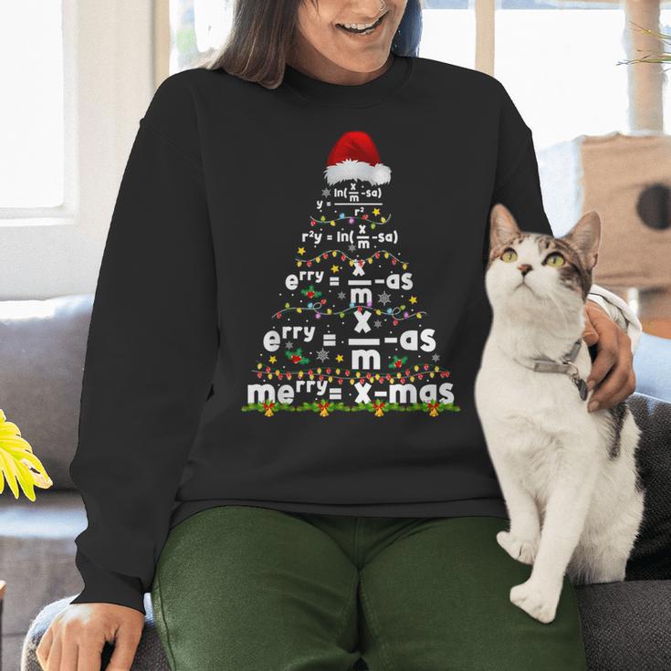 Math Equation Merry Xmas Season Teacher Christmas Tree Women Crewneck Sweatshirt, gift for family, gift for coworker