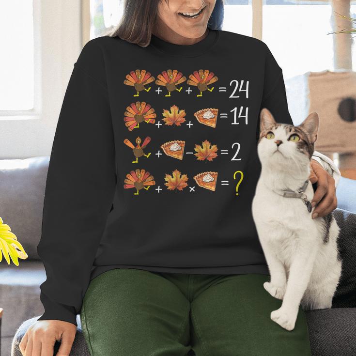 Math Number Thanksgiving Count Answer Pie Turkey Teacher Women Crewneck Sweatshirt, gift for family, gift for coworker Math Number Thanksgiving Count Answer Pie Turkey Teacher Women Crewneck Sweatshirt, gift for family, gift for coworker