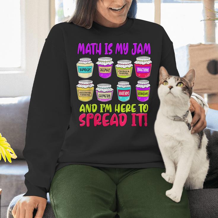 Math Teacher My Jam Here To Spread Mathematics Humor Women Crewneck Sweatshirt, gift for family, gift for coworker Math Teacher My Jam Here To Spread Mathematics Humor Women Crewneck Sweatshirt, gift for family, gift for coworker