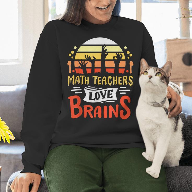 Math Teachers Love Brains Halloween Costume Zombie For Men Women Women Crewneck Sweatshirt, gift for family, gift for coworker Math Teachers Love Brains Halloween Costume Zombie For Men Women Women Crewneck Sweatshirt, gift for family, gift for coworker
