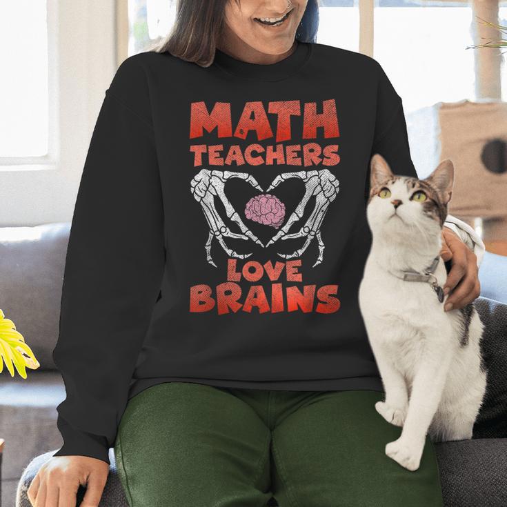 Math Teachers Love Brains Scary Halloween Men Women Women Crewneck Sweatshirt, gift for family, gift for coworker Math Teachers Love Brains Scary Halloween Men Women Women Crewneck Sweatshirt, gift for family, gift for coworker