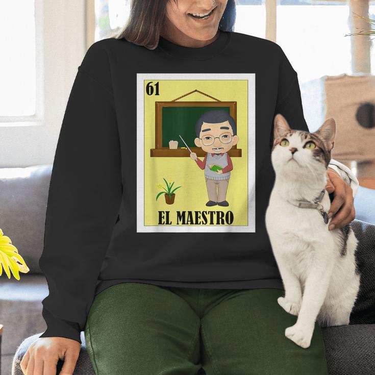 Mexican For Teachers El Maestro Women Crewneck Sweatshirt, gift for family, gift for coworker Mexican For Teachers El Maestro Women Crewneck Sweatshirt, gift for family, gift for coworker