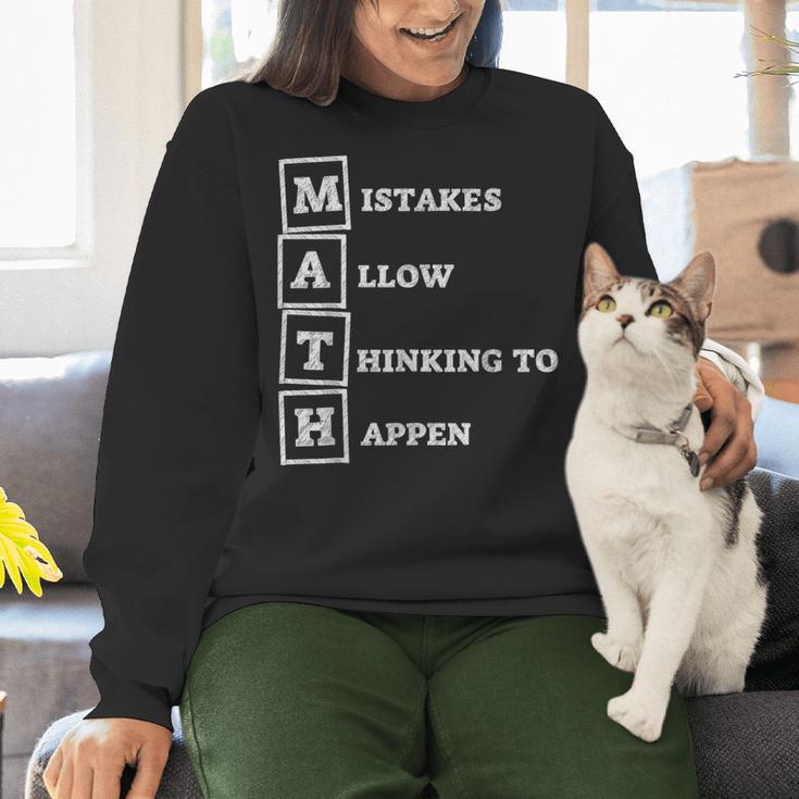 Mistakes Allow Thinking To Happen School Math Teacher Women Crewneck Sweatshirt, gift for family, gift for coworker Mistakes Allow Thinking To Happen School Math Teacher Women Crewneck Sweatshirt, gift for family, gift for coworker