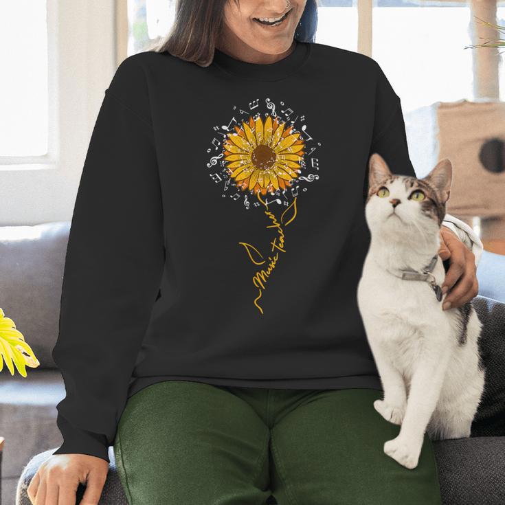 Music Teacher Shirt Sunflower Music Notes Musician Singer Women Crewneck Sweatshirt, gift for family, gift for coworker Music Teacher Shirt Sunflower Music Notes Musician Singer Women Crewneck Sweatshirt, gift for family, gift for coworker