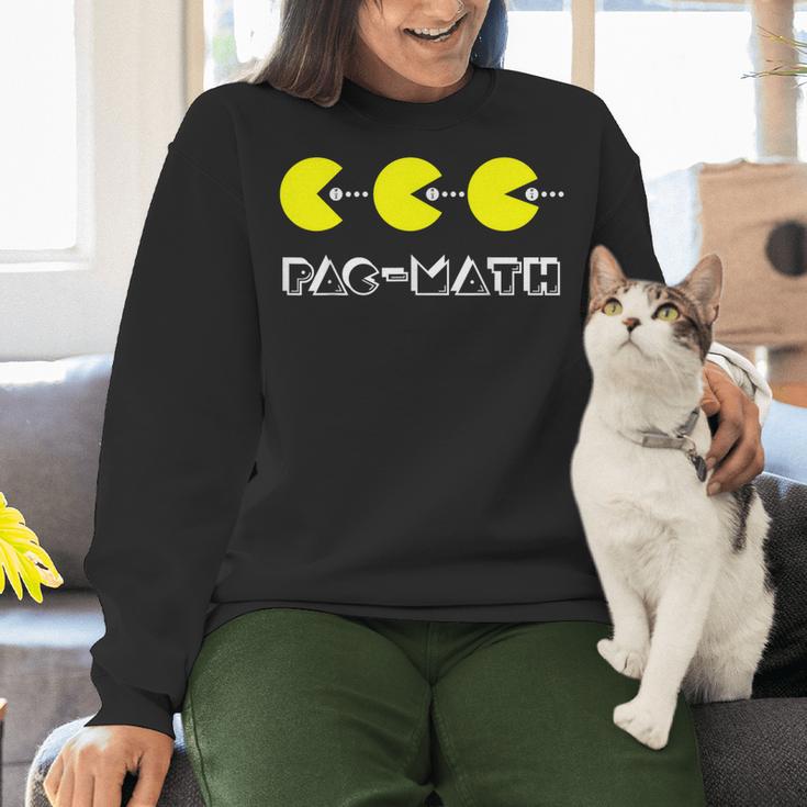 Nerdy Pac-Math Nom Retro Game Precalculus Math Teacher Women Crewneck Sweatshirt, gift for family, gift for coworker Nerdy Pac-Math Nom Retro Game Precalculus Math Teacher Women Crewneck Sweatshirt, gift for family, gift for coworker