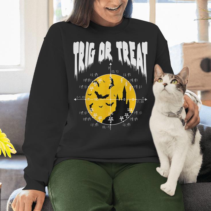 Nerdy Trig Or Treat Halloween Costume Math Teacher Women Crewneck Sweatshirt, gift for family, gift for coworker Nerdy Trig Or Treat Halloween Costume Math Teacher Women Crewneck Sweatshirt, gift for family, gift for coworker