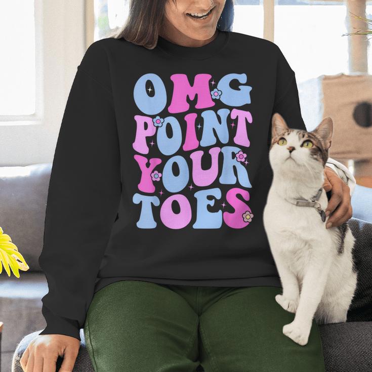 OMG Point Your Toes Dancing Teacher Tap Dancer Dance For Men Women Kids Women Crewneck Sweatshirt, gift for family, gift for coworker