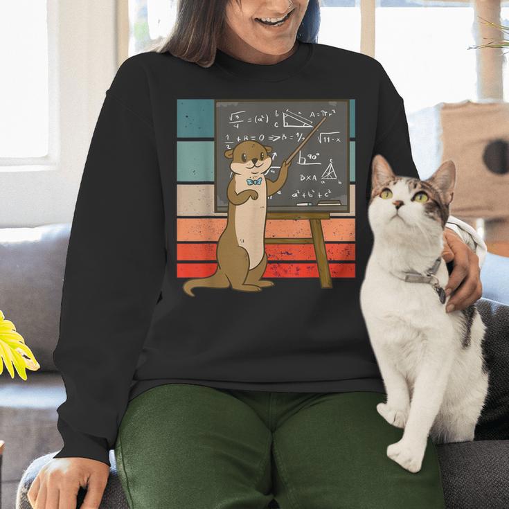 Otter Professor Teacher Teaching Maths Mathematics Women Crewneck Sweatshirt, gift for family, gift for coworker Otter Professor Teacher Teaching Maths Mathematics Women Crewneck Sweatshirt, gift for family, gift for coworker
