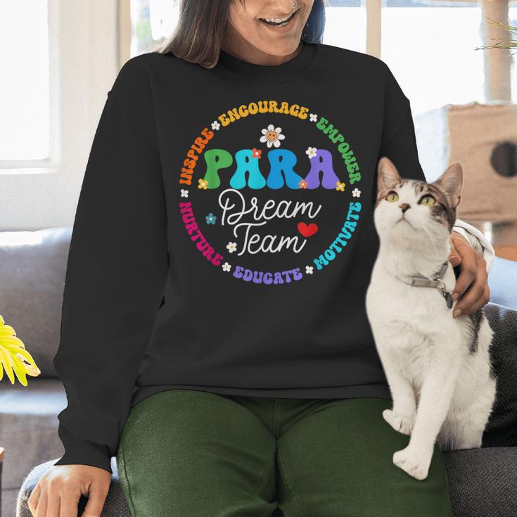 PARA Dream Team Teacher Paraprofessional Paraeducator Women Crewneck Sweatshirt, gift for family, gift for coworker PARA Dream Team Teacher Paraprofessional Paraeducator Women Crewneck Sweatshirt, gift for family, gift for coworker