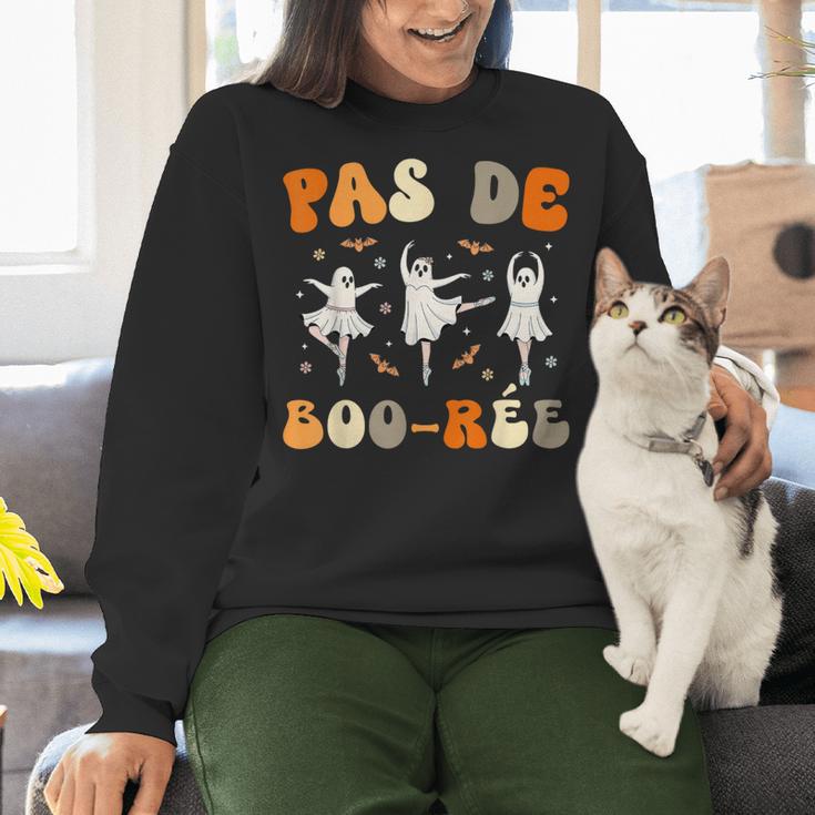 Pas De Boo-Rée Ghost Ballet Dancer Halloween Dance Teacher Women Crewneck Sweatshirt, gift for family, gift for coworker
