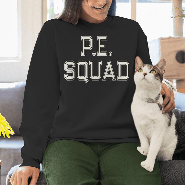 PE SQUAD Physical Education PE Teacher Team Kids Gym Crew Women Crewneck Sweatshirt, Pe Teacher Sweatshirts, gift for family, gift for coworker